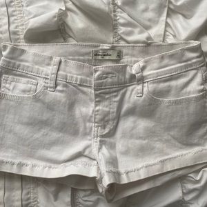 White denim shorts